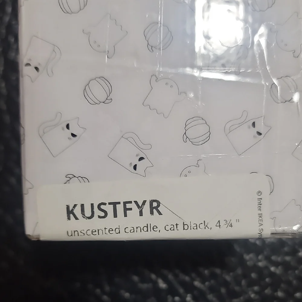 IKEA KUSTFYR Cat Black Candle